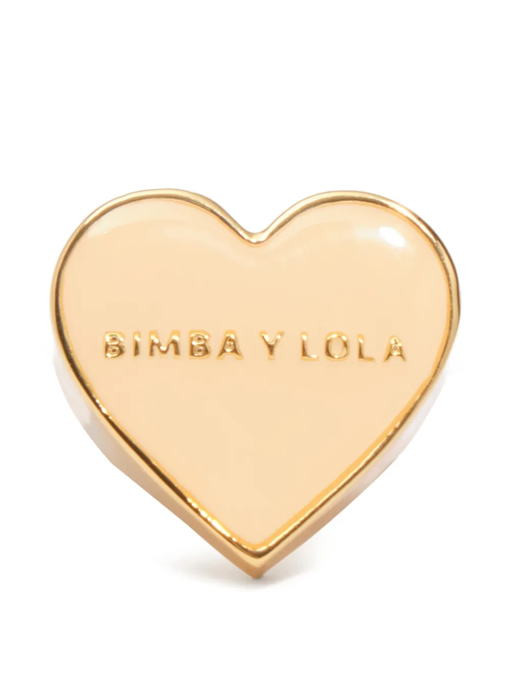 BIMBA Y LOLA Anello a cuore con smalto avorio - Oro