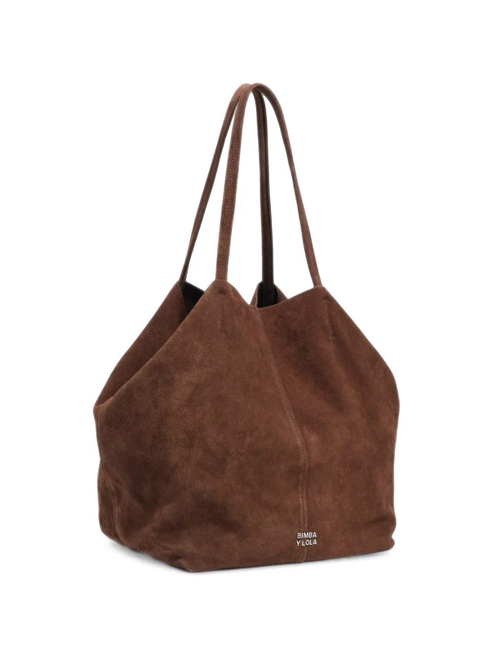 BIMBA Y LOLA Borsa shopper maxi in pelle scamosciata - Marrone