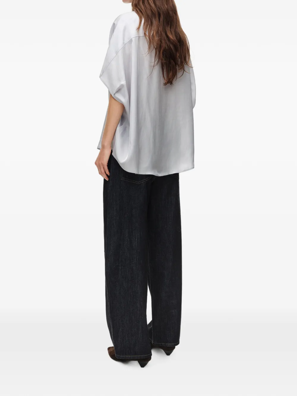 BIMBA Y LOLA Vloeiende blouse met cape Blauw