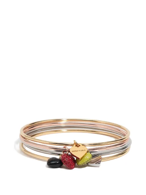BIMBA Y LOLA set of 5 heart logo bracelets