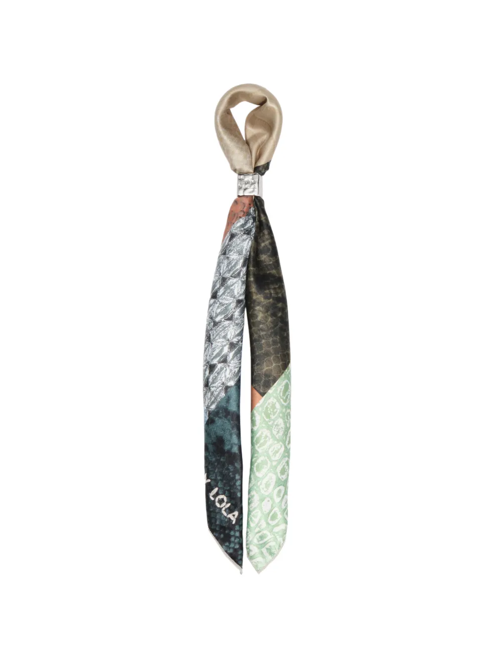 BIMBA Y LOLA Ciondolo per sciarpa con design patchwork - Blu