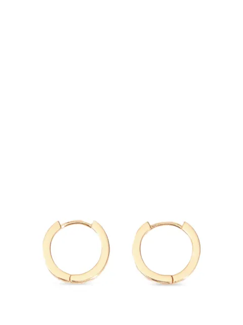 BIMBA Y LOLA small ivory hoop earrings logo