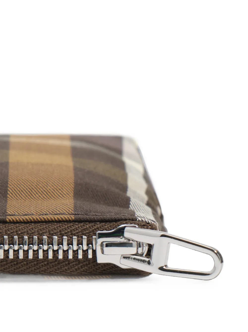 BIMBA Y LOLA Hunter portemonnee met tartan-ruit en jacquard Bruin