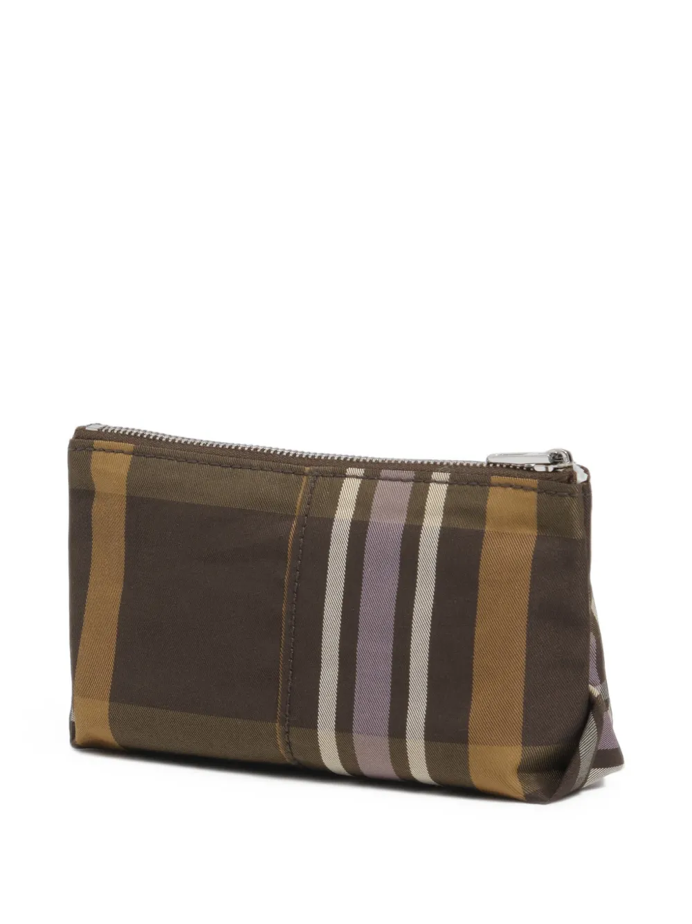 BIMBA Y LOLA Hunter portemonnee met tartan-ruit en jacquard Bruin