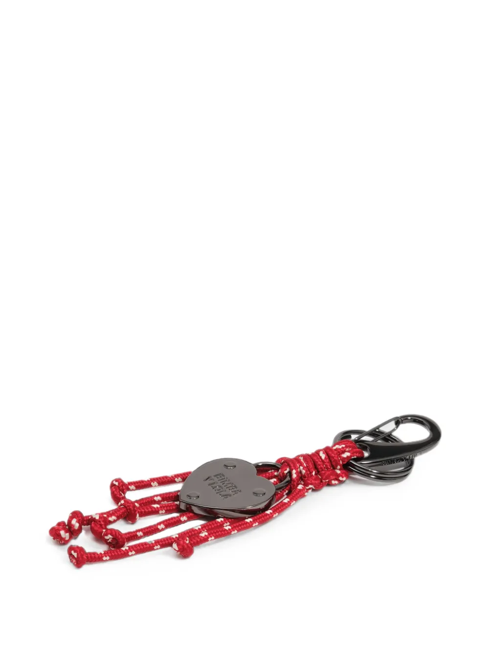 BIMBA Y LOLA Sleutelhanger met hartvormig hangslot en touwen Rood