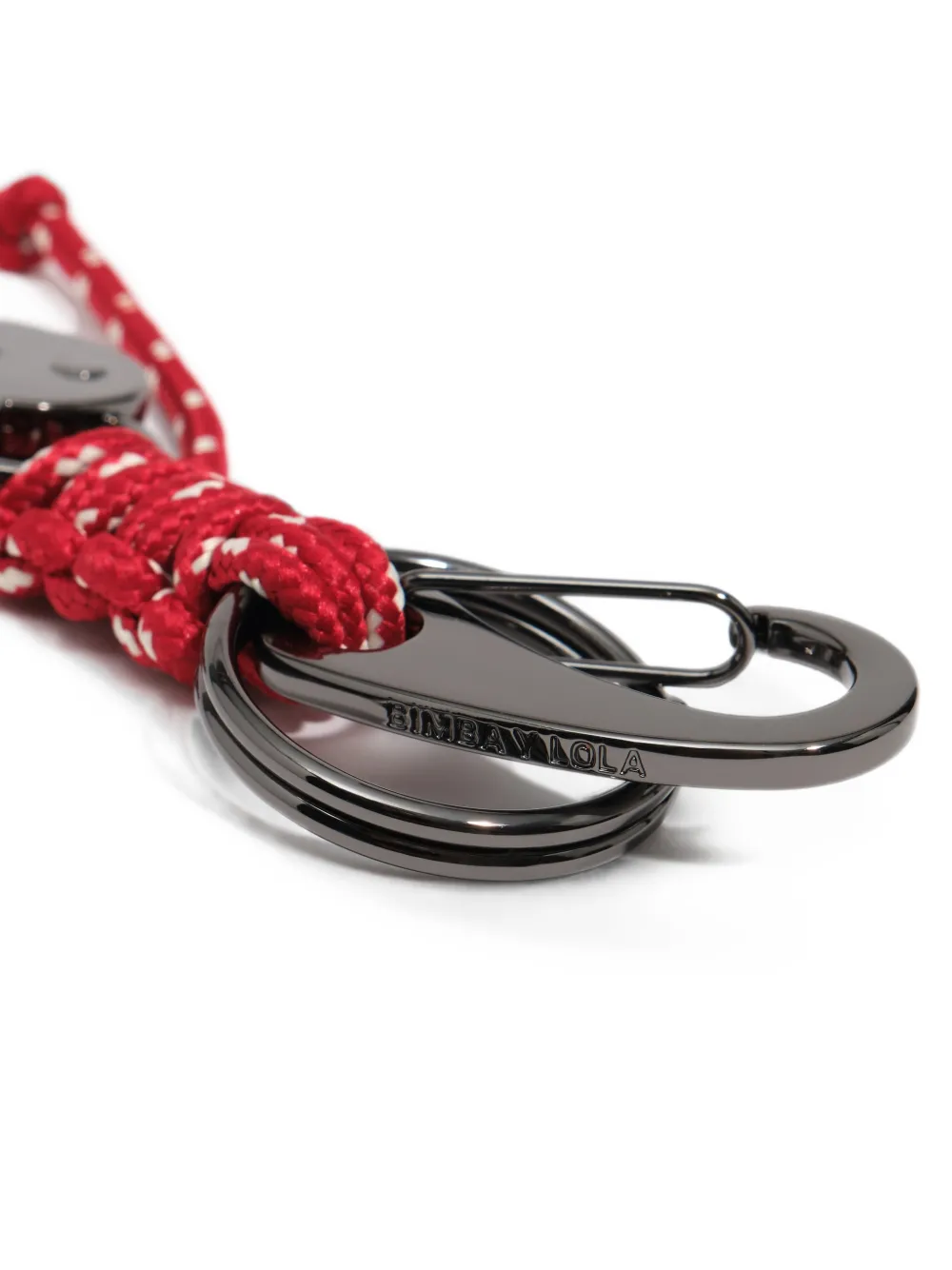 BIMBA Y LOLA Sleutelhanger met hartvormig hangslot en touwen Rood