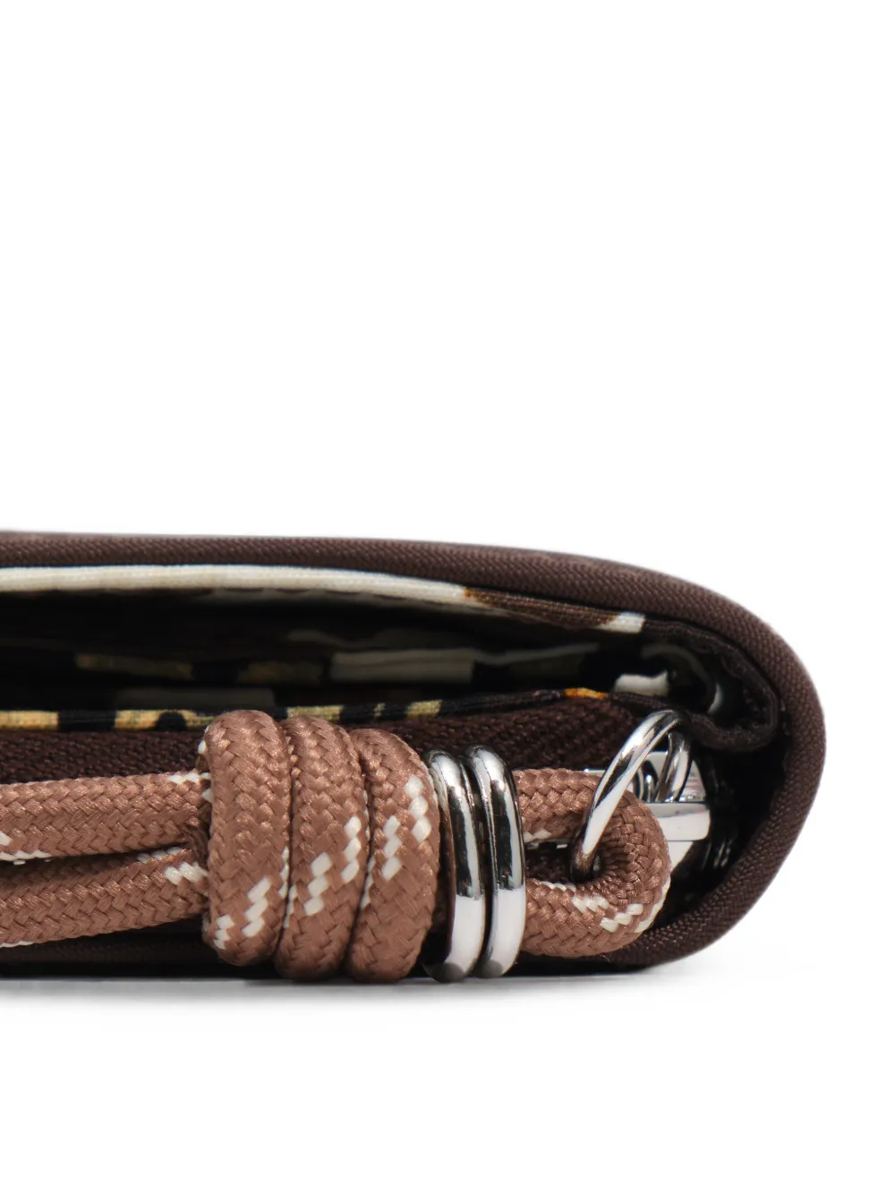 BIMBA Y LOLA Mocha nylon portemonnee met revers Bruin