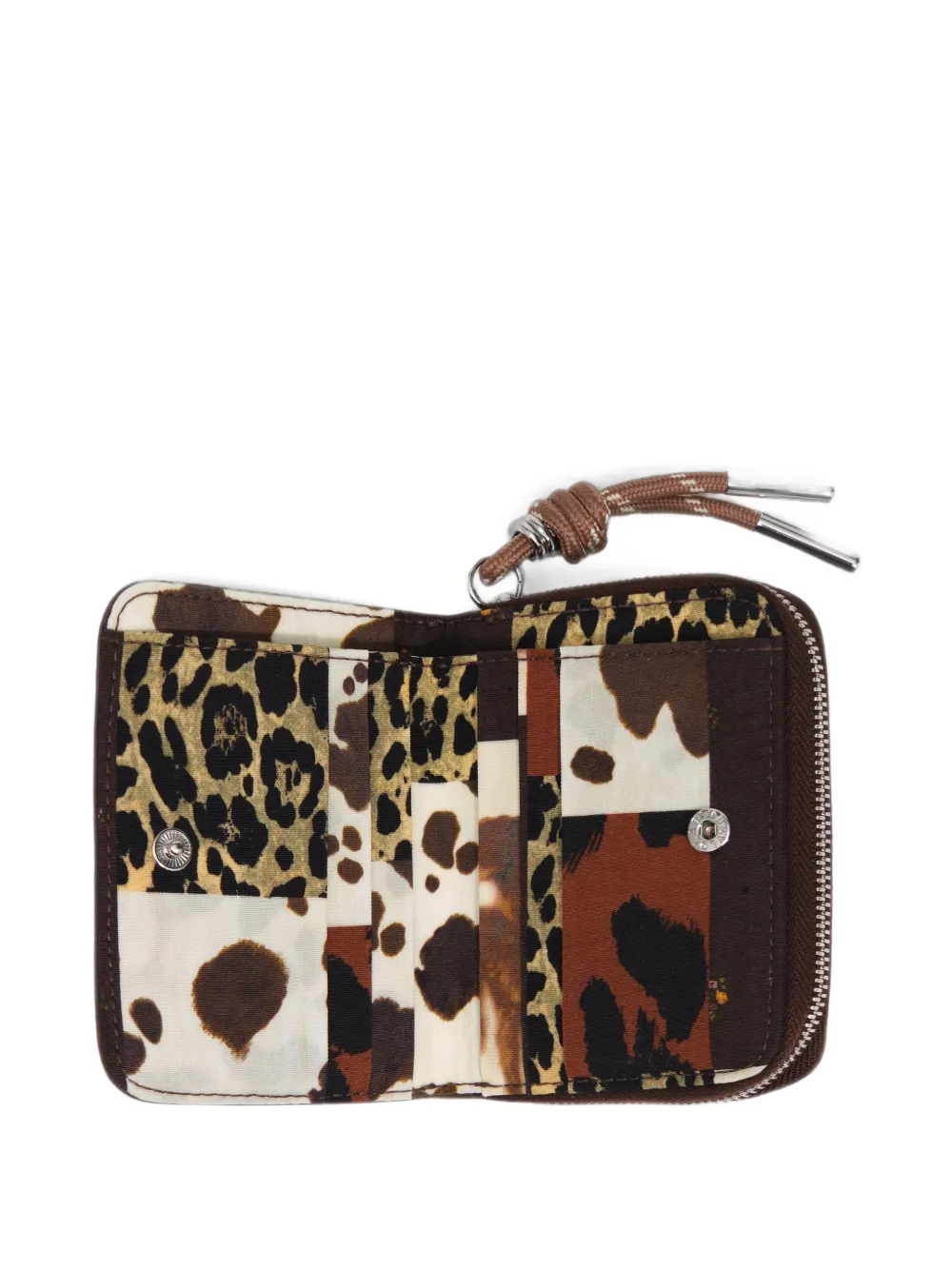 BIMBA Y LOLA Mocha nylon portemonnee met revers Bruin