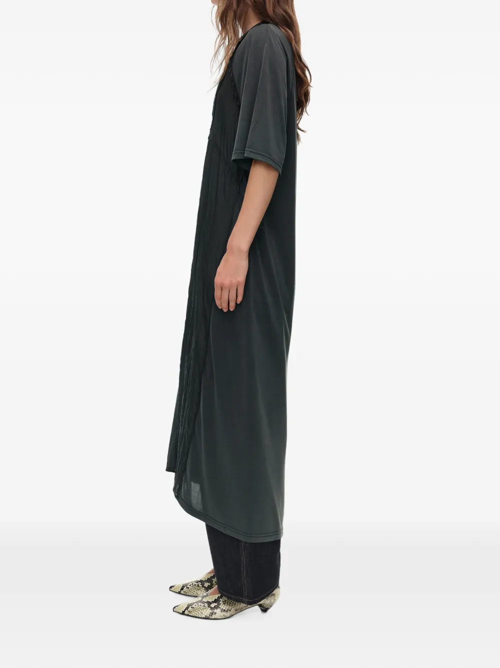BIMBA Y LOLA Jurk met verwassen effect en kanten lijfje Zwart