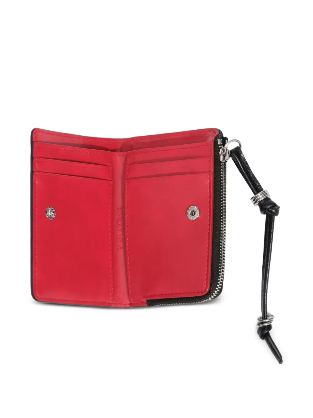 BIMBA Y LOLA Compact leren portemonnee Zwart