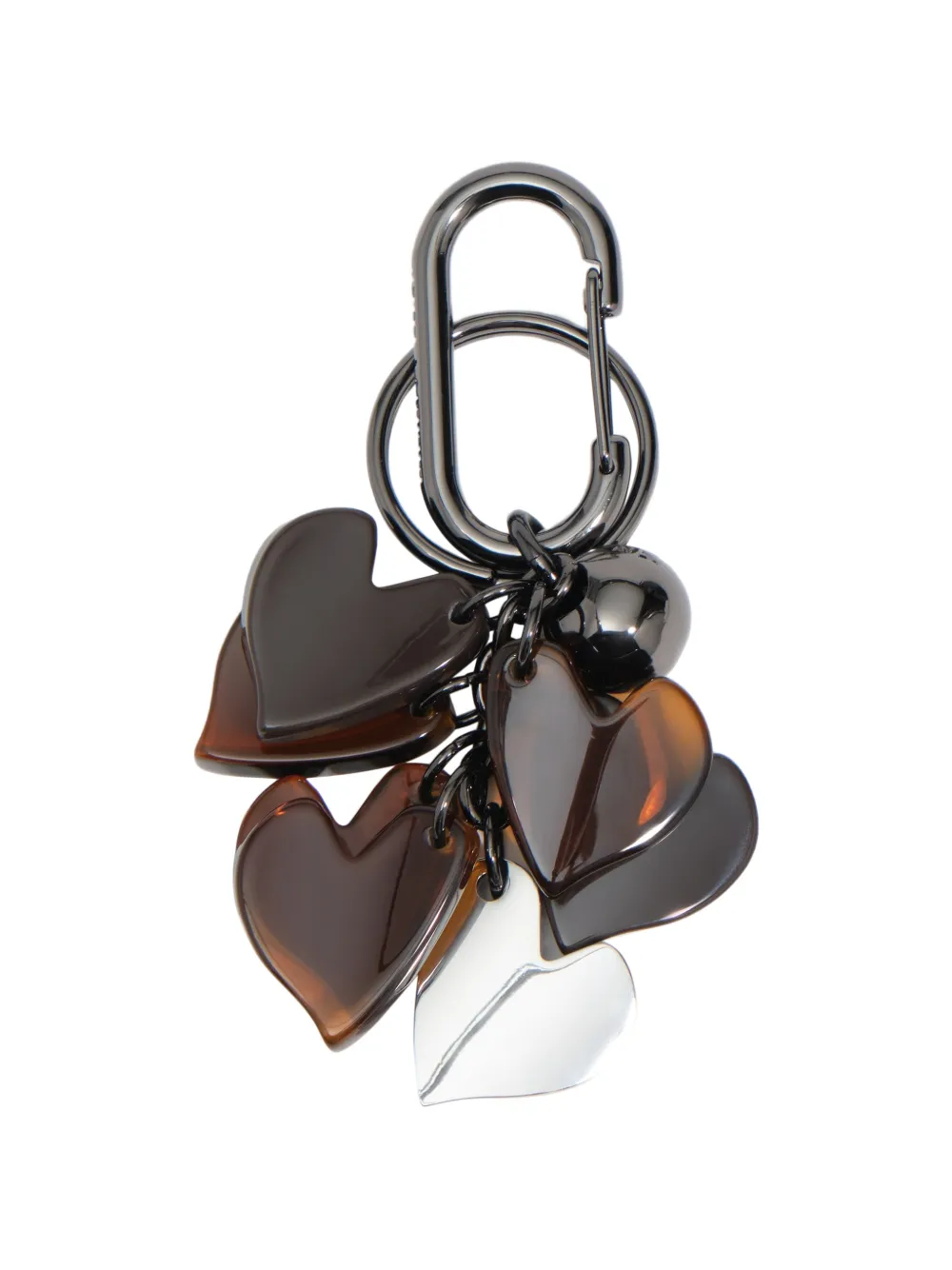 BIMBA Y LOLA chocolate resin hearts keyring