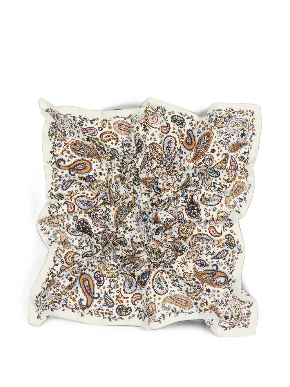 BIMBA Y LOLA Ivory sjaal met paisley-print Beige