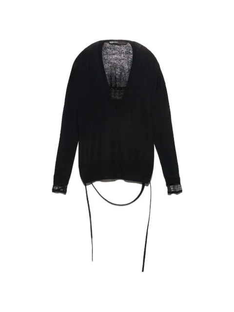 BIMBA Y LOLA black wool sweater with V-neck