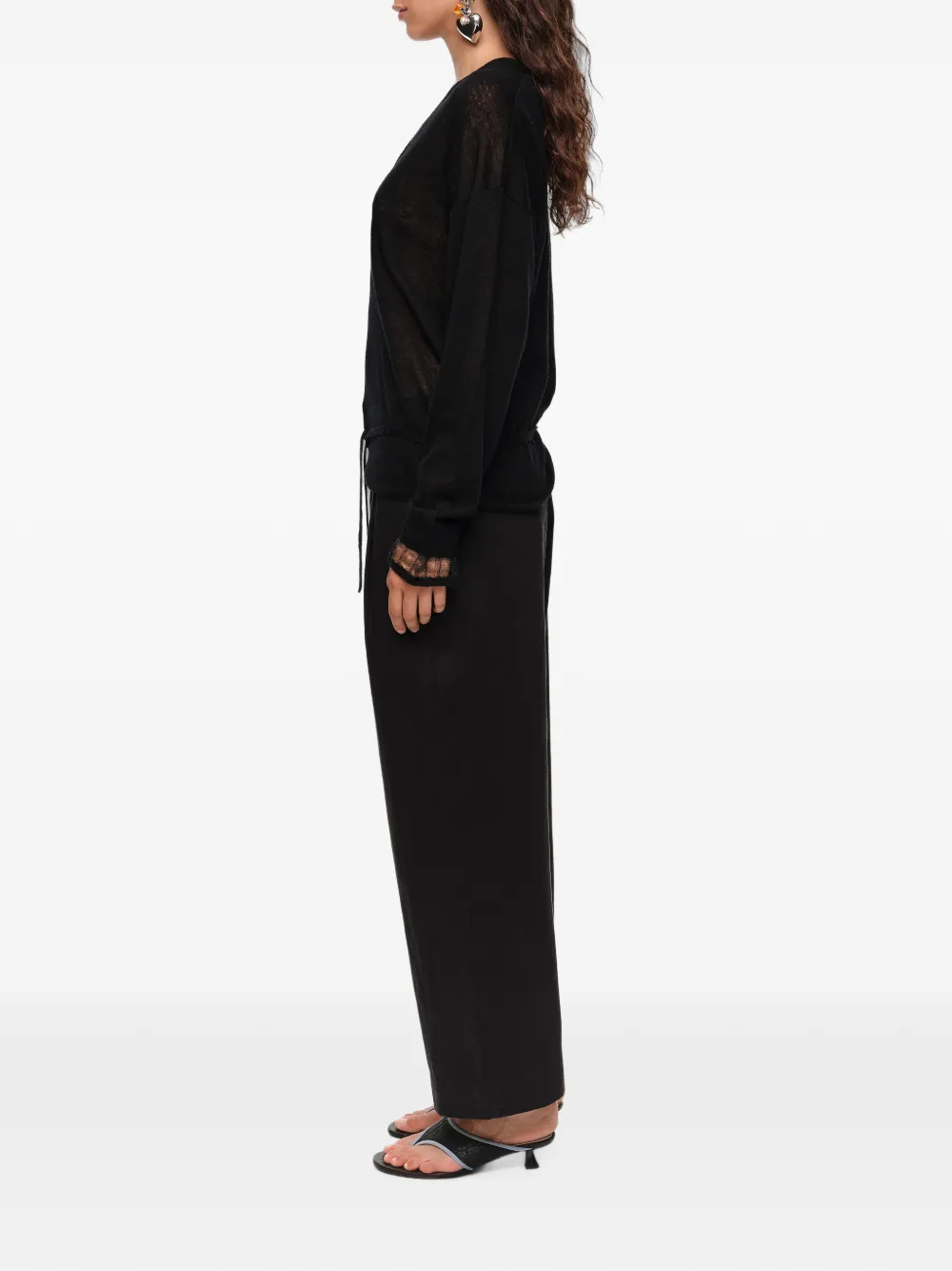 BIMBA Y LOLA Wollen trui met V-hals Zwart
