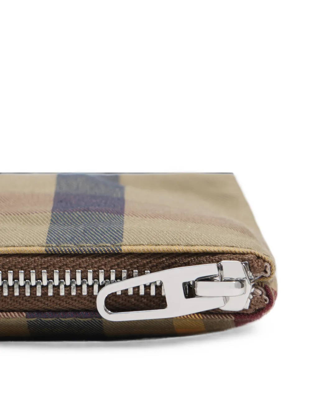 BIMBA Y LOLA Portemonnee met tartan-ruit en jacquard Beige