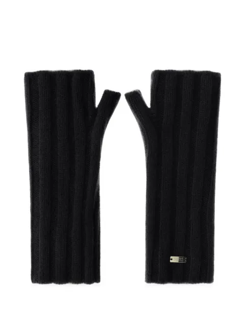 Herno fingerless ribbed-knit gloves