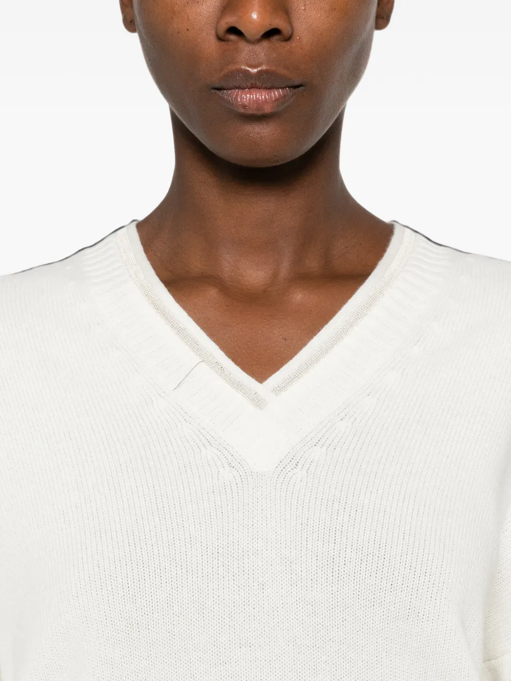 Fabiana Filippi Trui met V-hals Beige