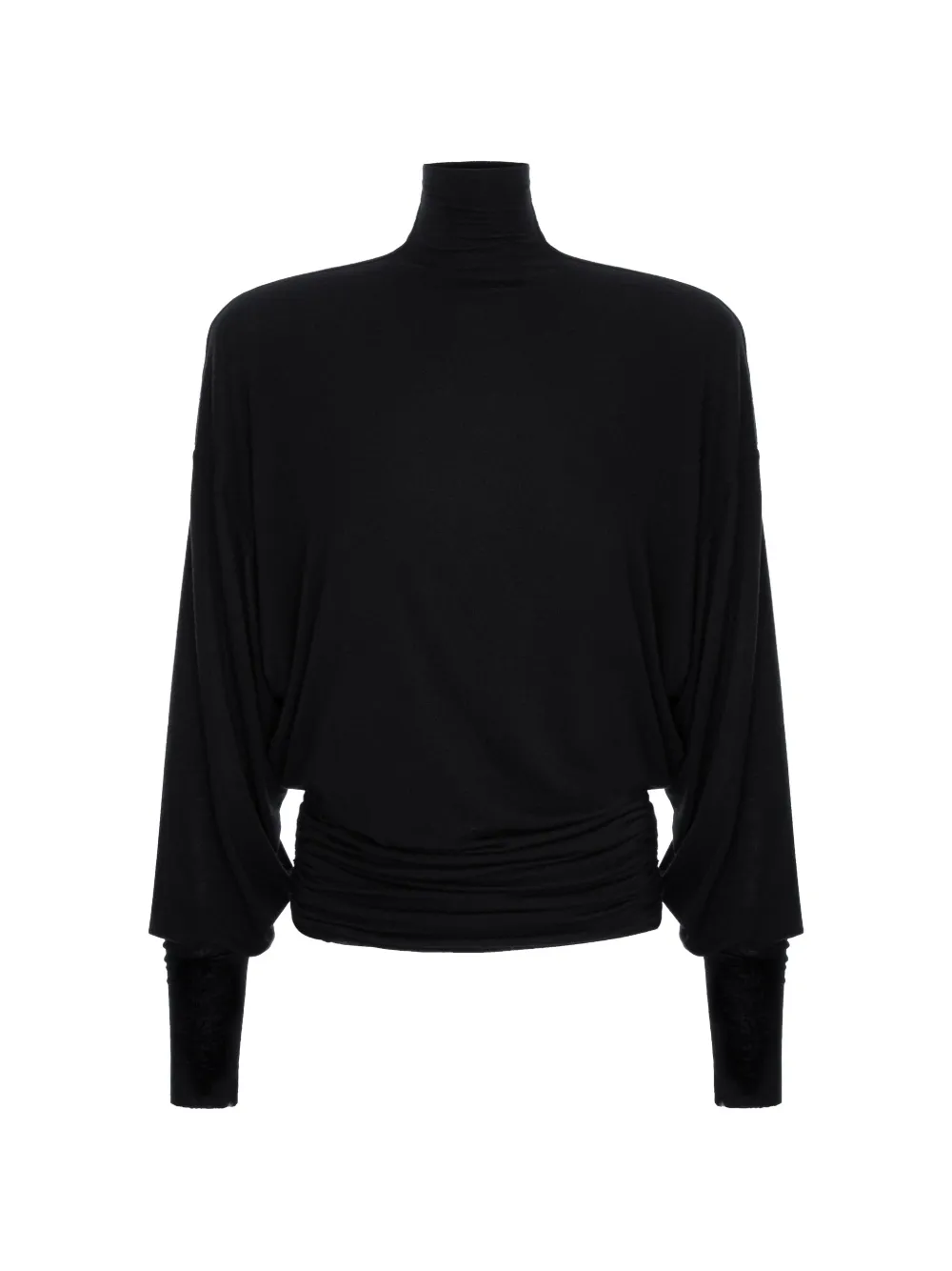 MANURÍ Romy padded-shoulder blouse - Nero