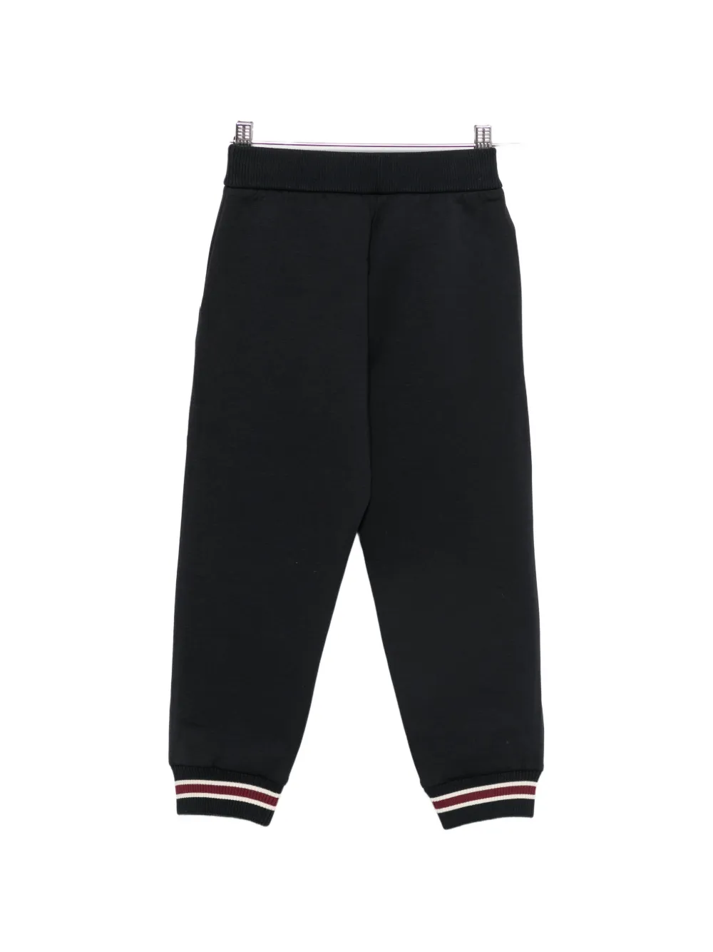 Emporio Armani Kids logo-embroidered striped-cuff track pants Blauw
