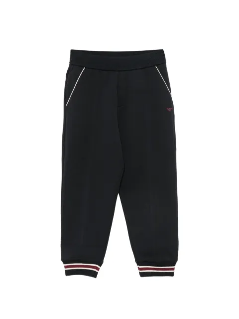 Emporio Armani Kids logo-embroidered striped-cuff track pants
