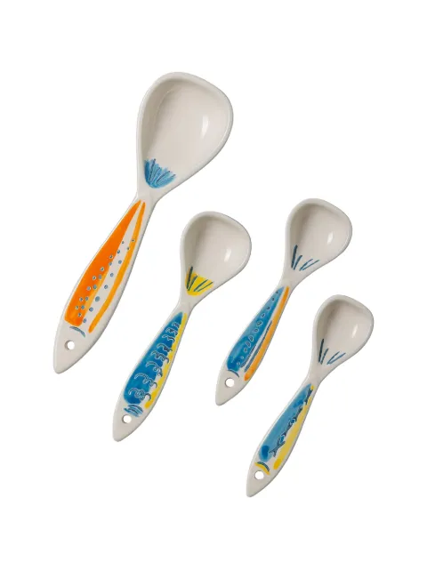 CU I SEEYOU fish-motif porcelain spoons (set of four)