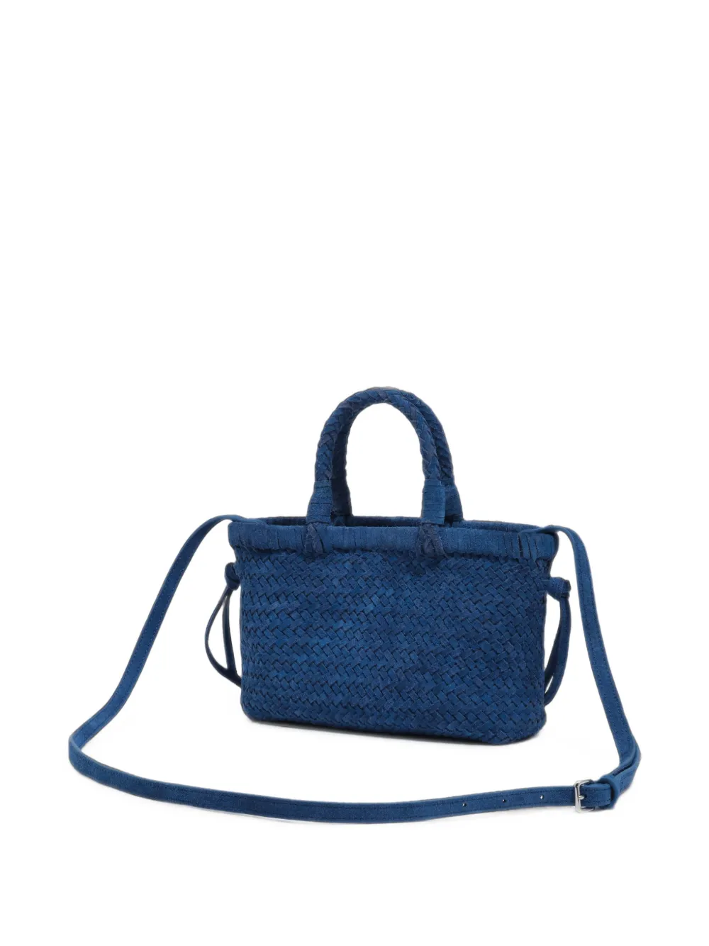 BIMBA Y LOLA Kleine geplooide suède crossbodytas Blauw