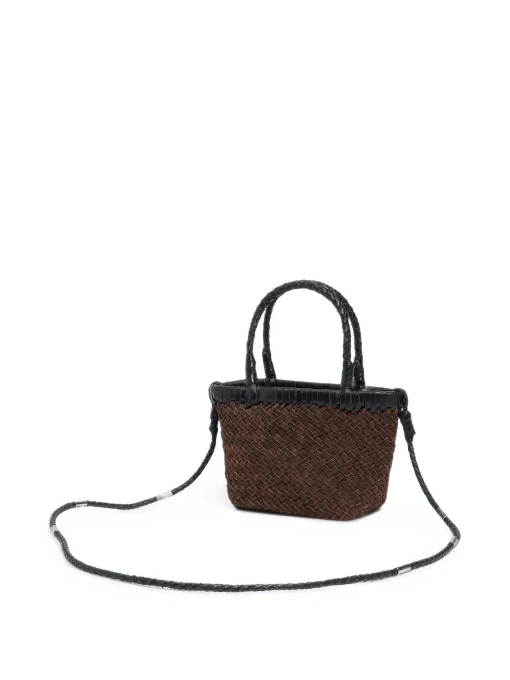 BIMBA Y LOLA Gevlochten suède mini-crossbodytas Bruin