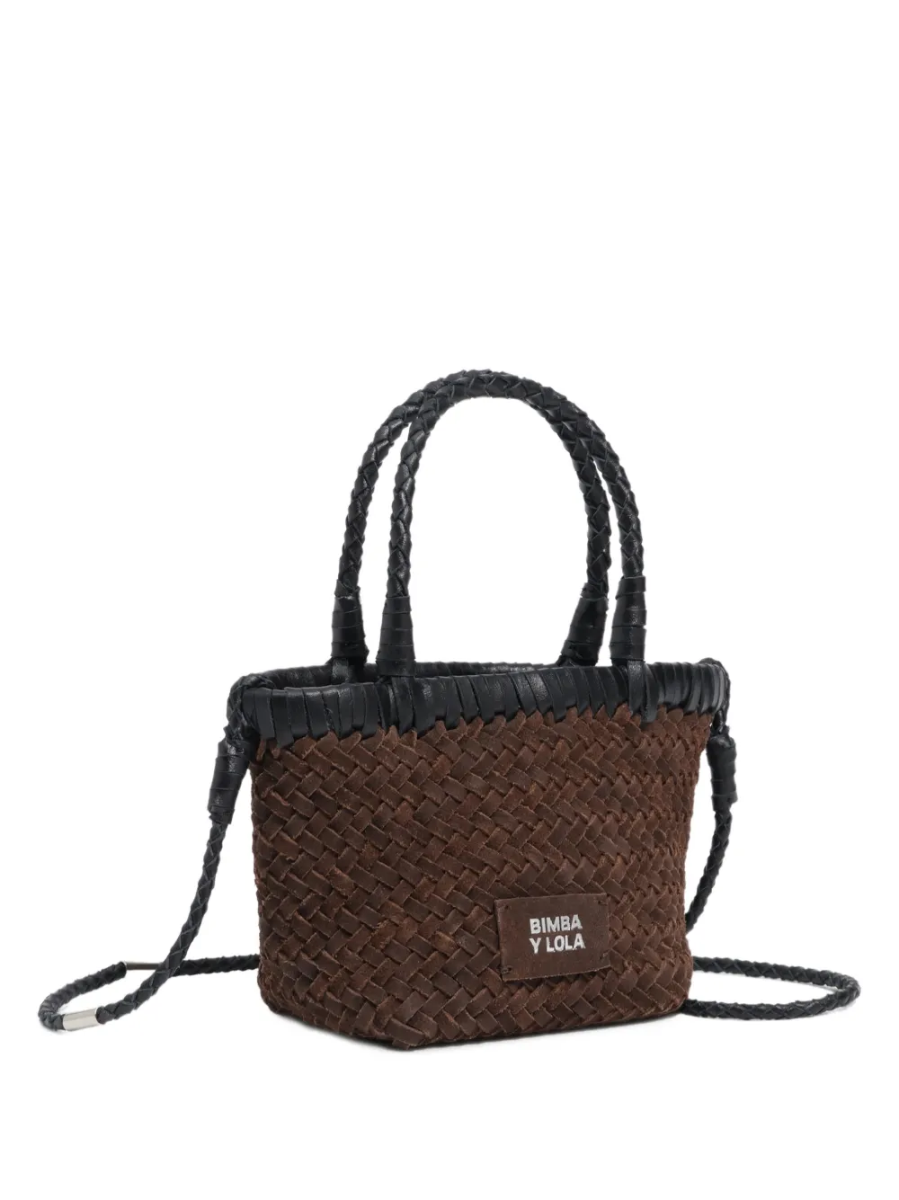 BIMBA Y LOLA Borsa a tracolla mini in pelle scamosciata - Marrone