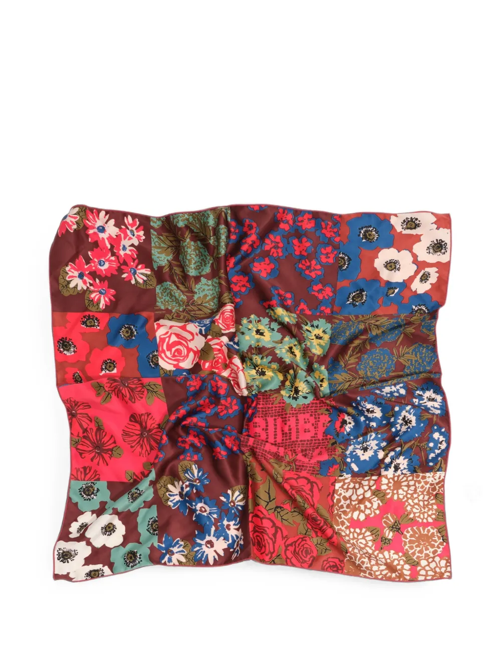 BIMBA Y LOLA Sjaalbedel met patchwork en bloemen Rood