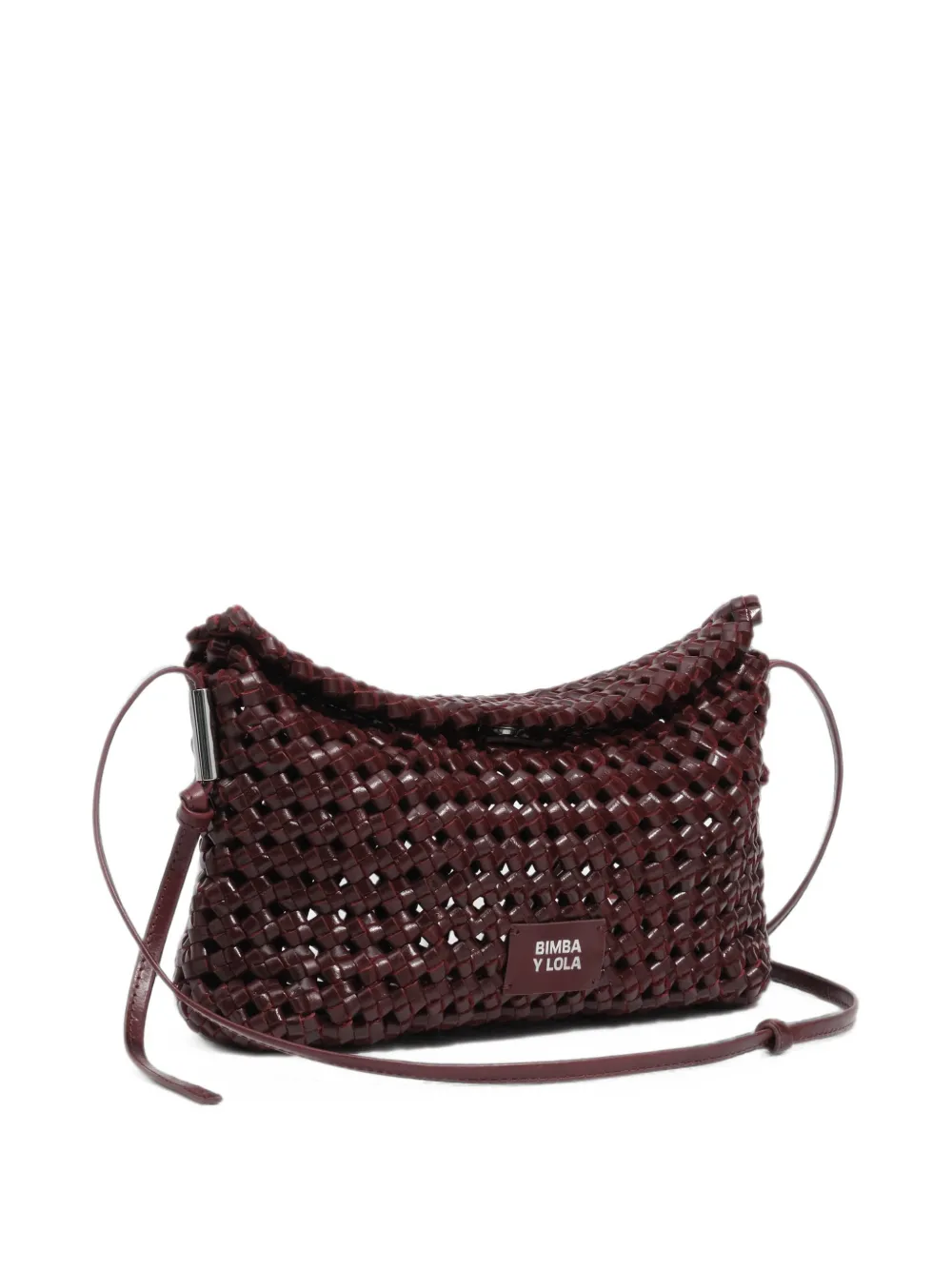 BIMBA Y LOLA Kleine geplooide leren crossbodytas Rood
