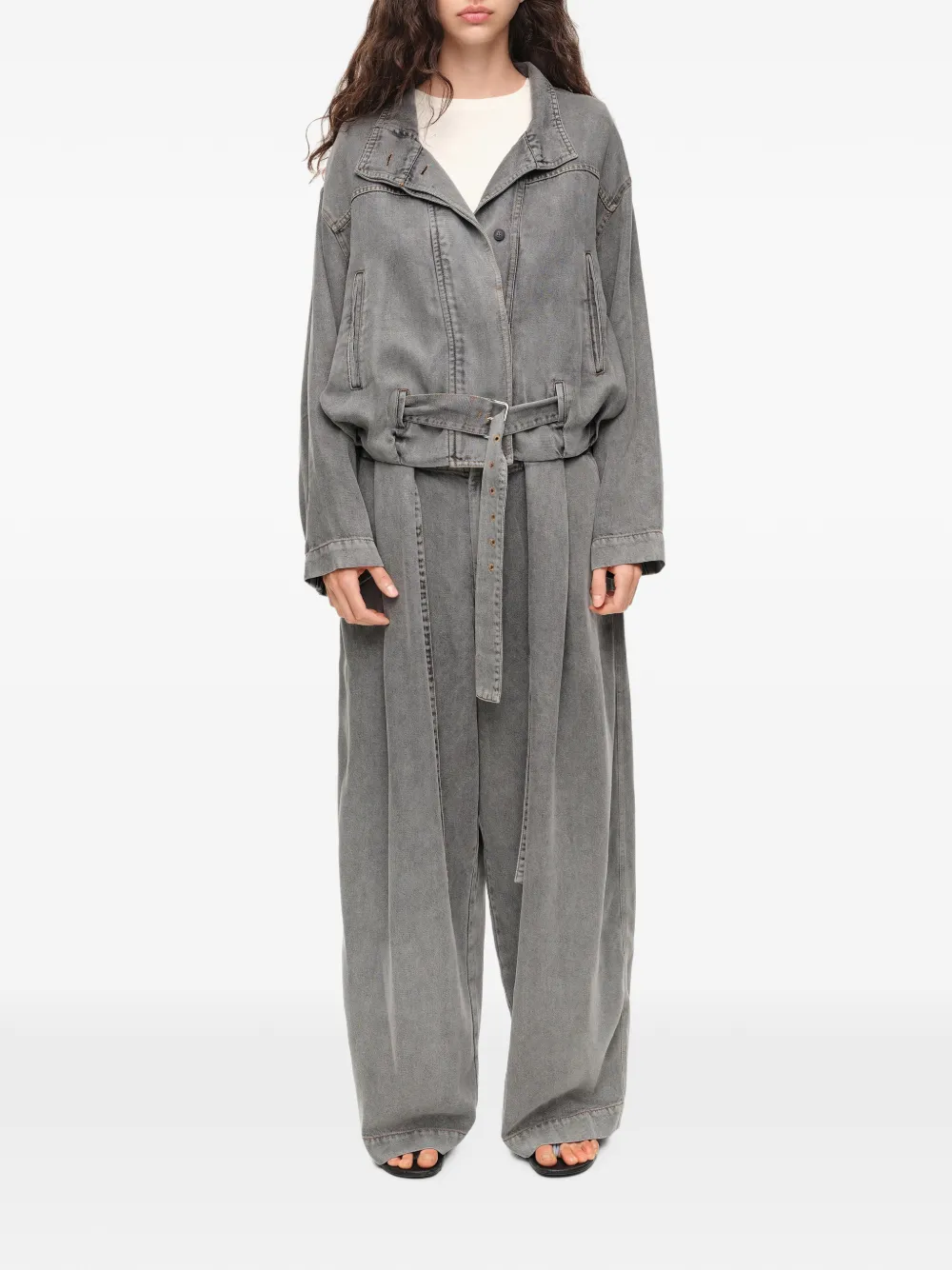 BIMBA Y LOLA Denim jack met verwassen effect Grijs