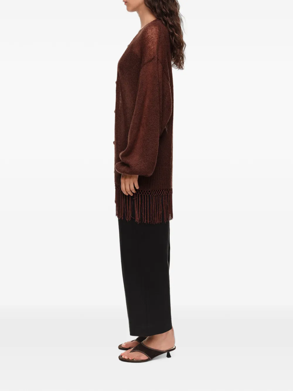 BIMBA Y LOLA Vest met franje Bruin