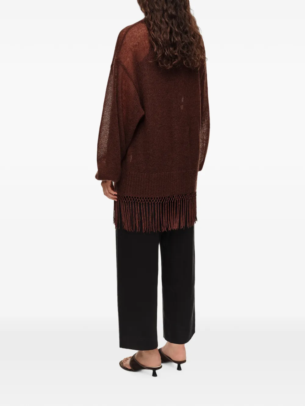 BIMBA Y LOLA Vest met franje Bruin