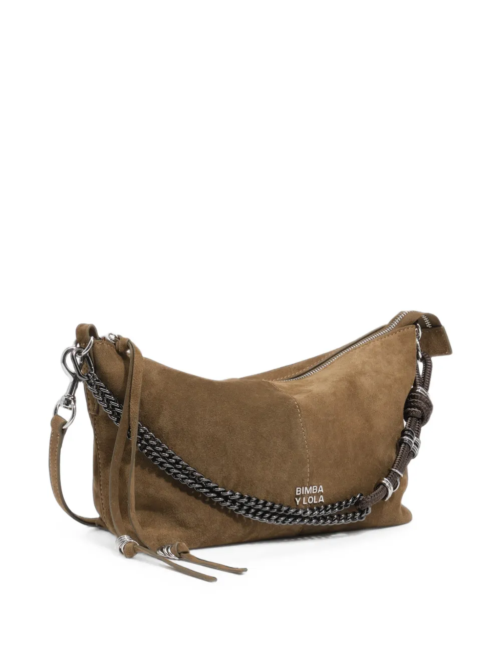 BIMBA Y LOLA Medium Madrid suède tas Bruin