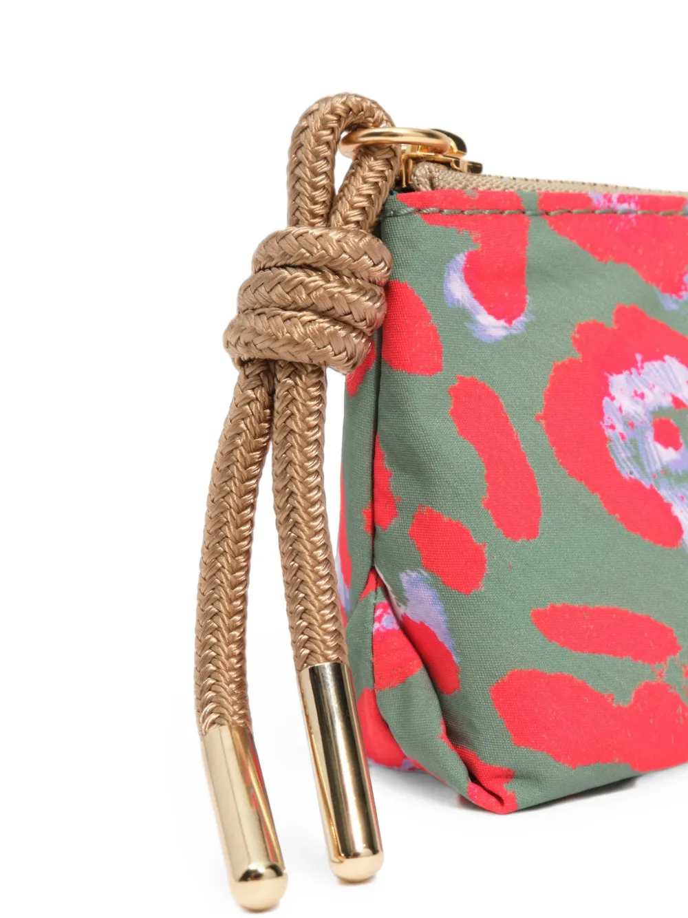 BIMBA Y LOLA Basil nylon portemonnee met luipaardprint Groen