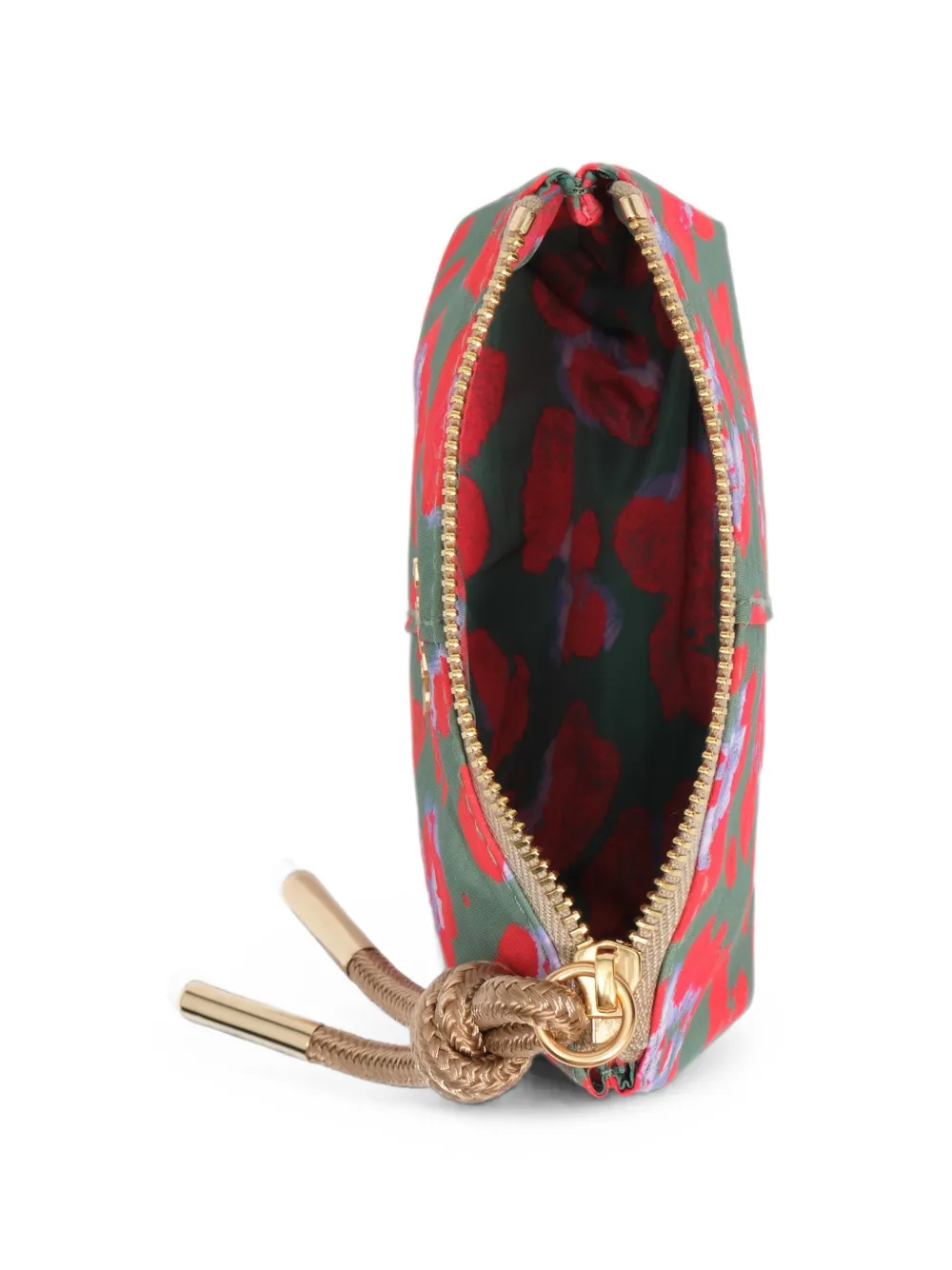 BIMBA Y LOLA Basil nylon portemonnee met luipaardprint Groen