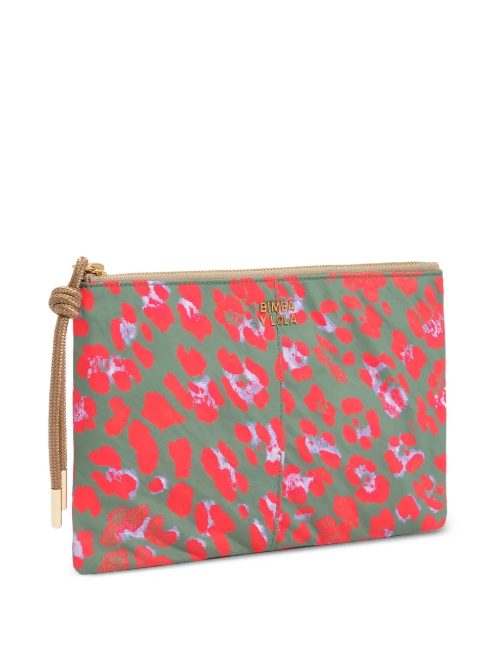 BIMBA Y LOLA Trousse make up in nylon leopardato - Verde