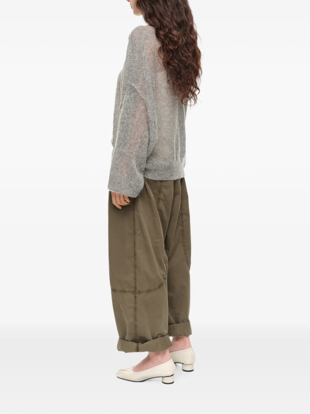 BIMBA Y LOLA Mohair trui met boothals Grijs