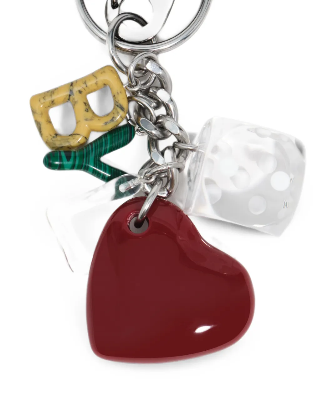 BIMBA Y LOLA Sleutelhanger met hars en logo Rood