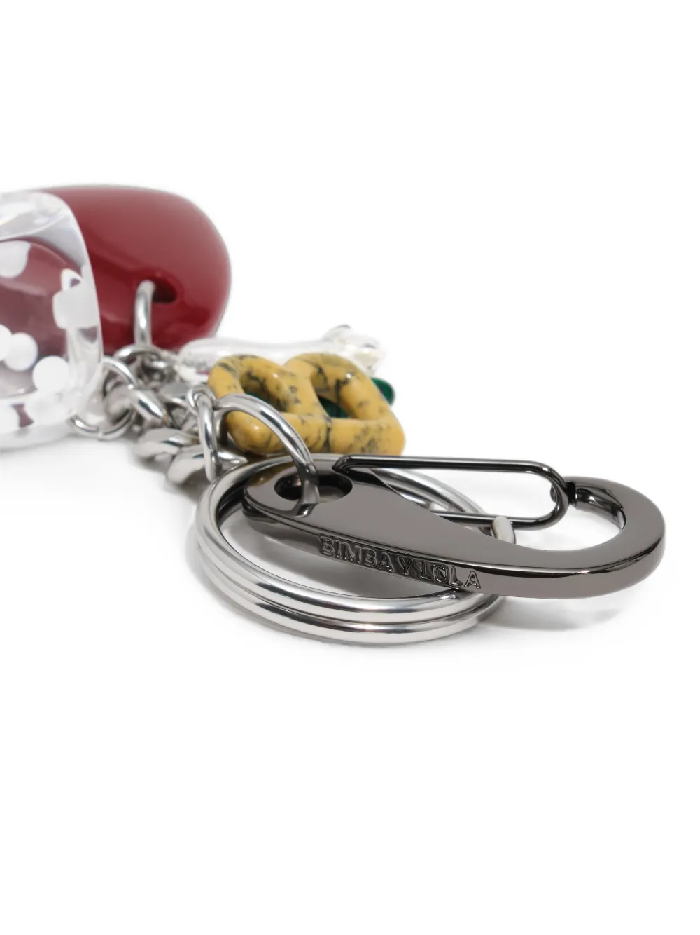BIMBA Y LOLA Sleutelhanger met hars en logo Rood