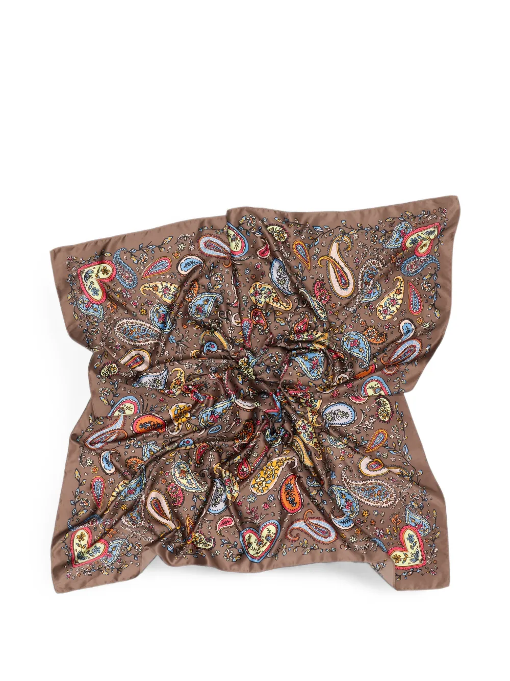 BIMBA Y LOLA Sjaal met paisley-print Bruin