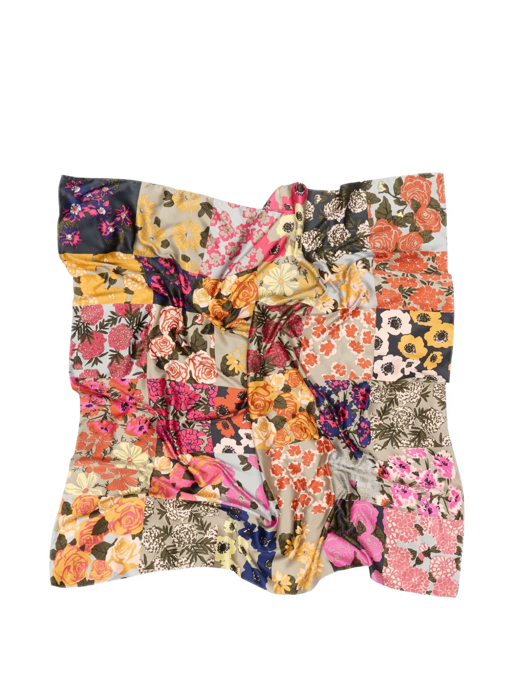 BIMBA Y LOLA Sjaal met bloemenpatchwork Beige