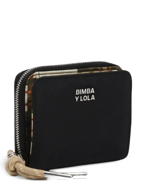 BIMBA Y LOLA black nylon flap purse