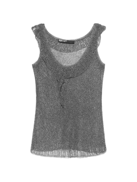 BIMBA Y LOLA  dark gray openwork metallic top