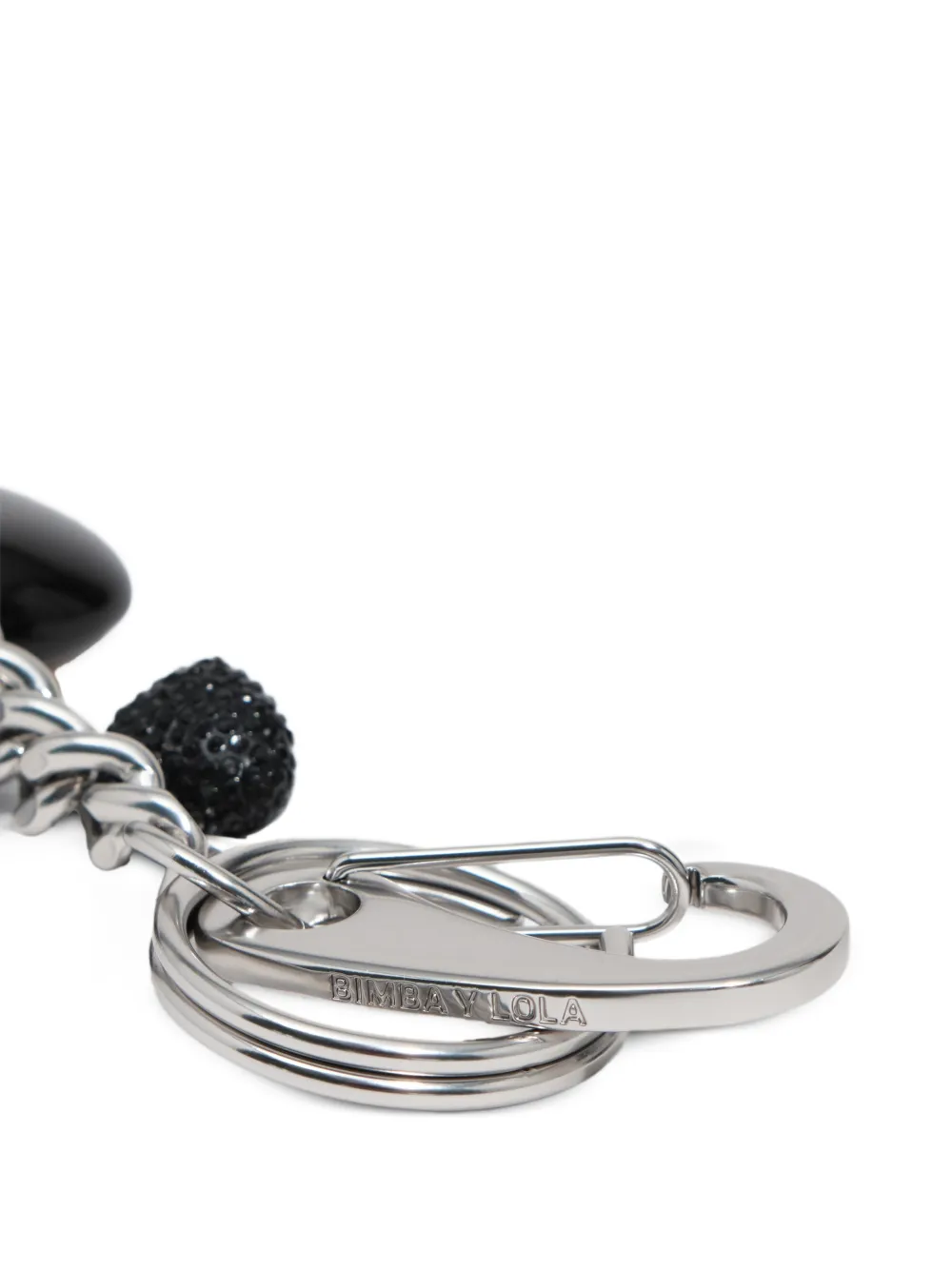 BIMBA Y LOLA Metalen sleutelhanger met sleutel en hart Zilver