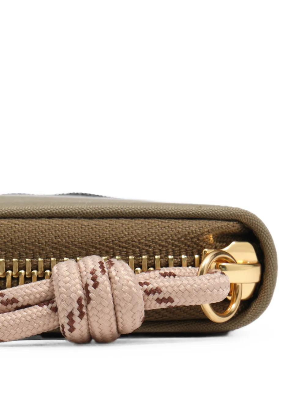 BIMBA Y LOLA Medium Olive nylon portemonnee Beige