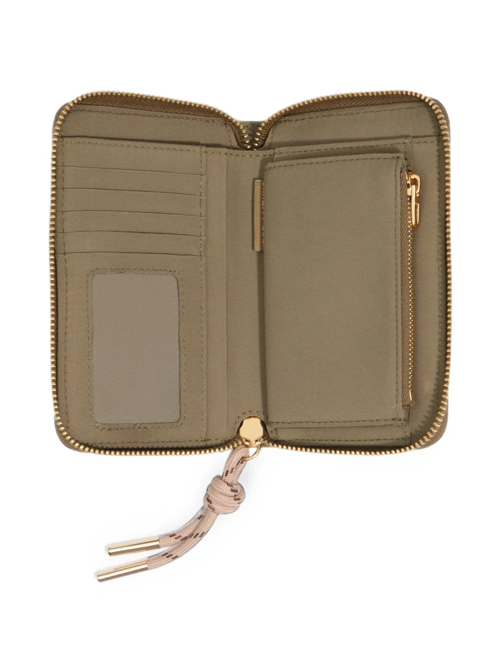 BIMBA Y LOLA Medium Olive nylon portemonnee Beige