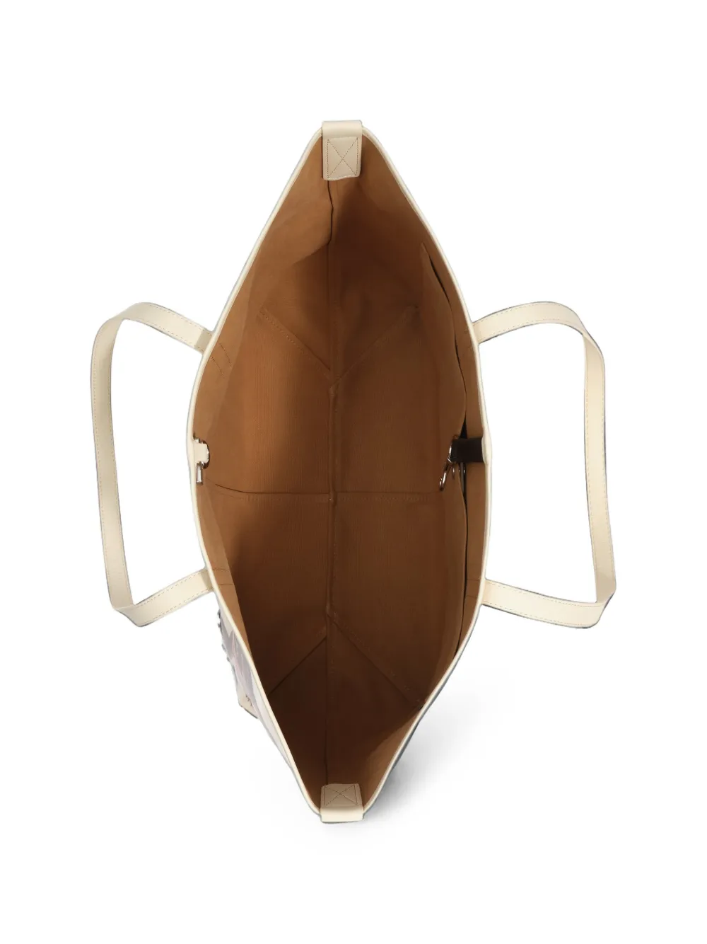 BIMBA Y LOLA Grote Ivory Tartan shopper Beige