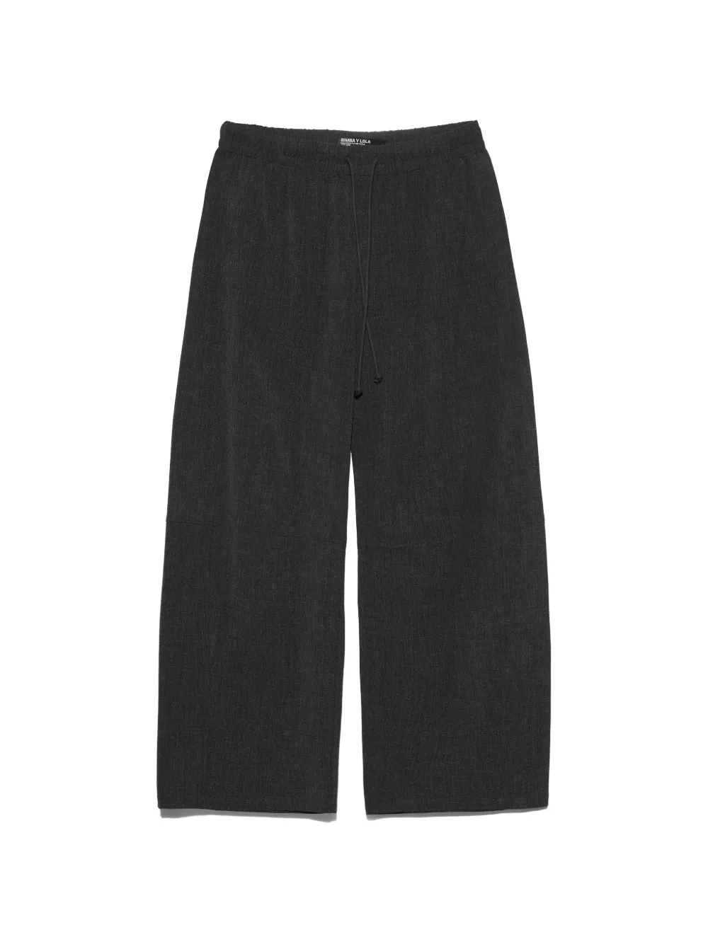 BIMBA Y LOLA dark gray melange fluid corduroy barrel leg trousers