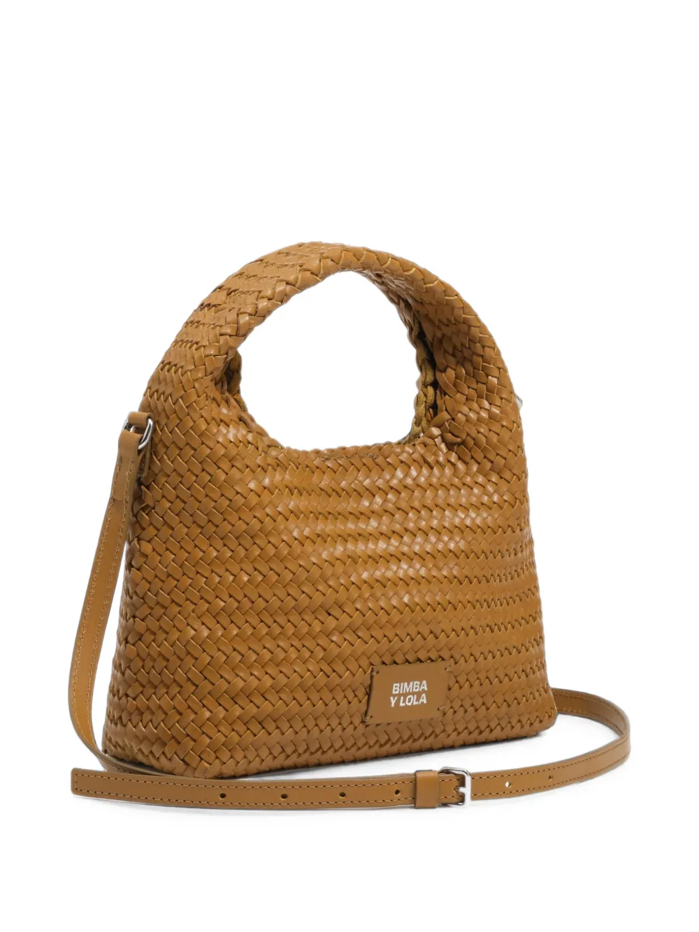 BIMBA Y LOLA Kleine Lime geplooide leren tas Bruin